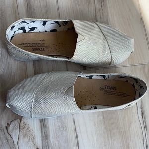 Women’s toms gold sparkle shoes 37